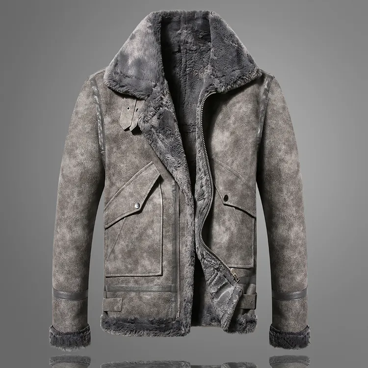 Vaesric Poseidon/瓦萨琪波塞冬男士冬加绒保暖翻领皮毛一体棉服