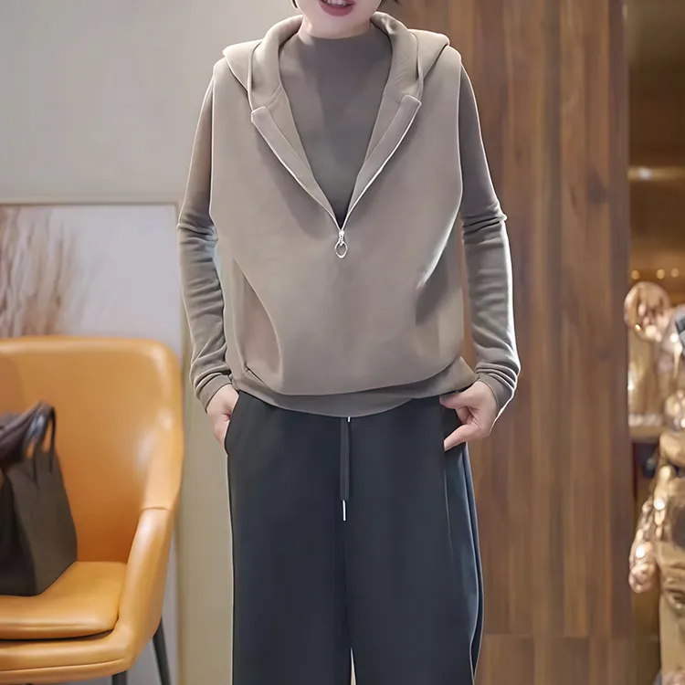 好看时尚2025新款春秋宽松外穿时尚秋冬休闲百搭毛针织衫坎肩叠穿