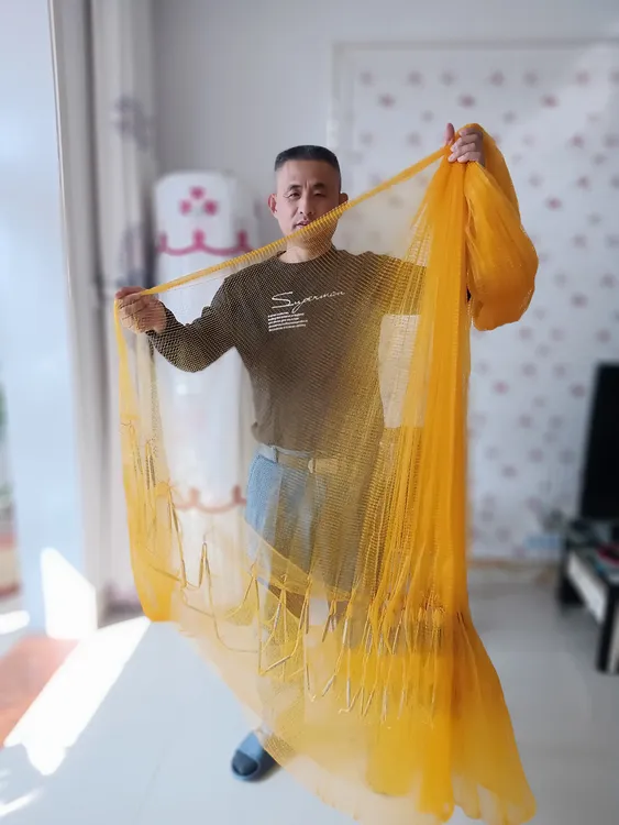 5分眼4.5米高8.5斤机织5片组铝坠单扣下水不退。