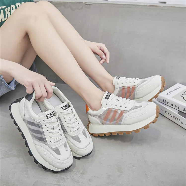 网面透气阿甘鞋女2025夏季新款百搭薄款运动休闲跑步鞋ins潮时尚