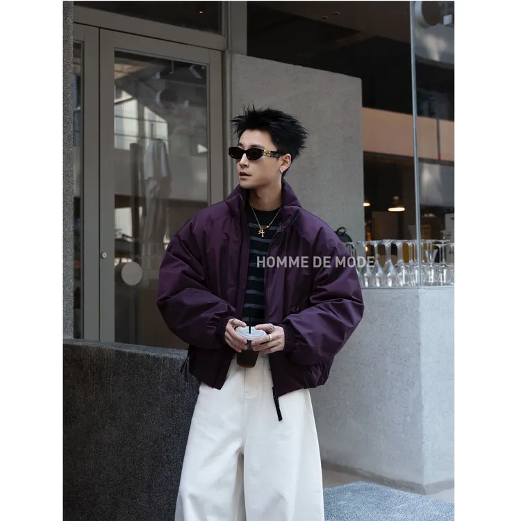 美式立领短款棉服男女冬季2025新款cleanfit宽松保暖棉衣夹棉外套