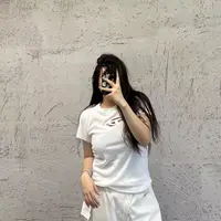 《夏季清仓福利》小D两色镂空短袖大码女装夏季显瘦修身百搭法式T恤