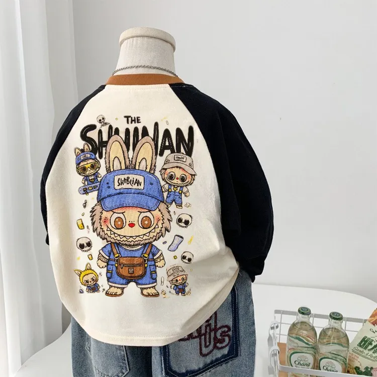 儿童秋装男童长袖T恤秋款打底衫2025春秋季新款纯棉中小童上衣潮t