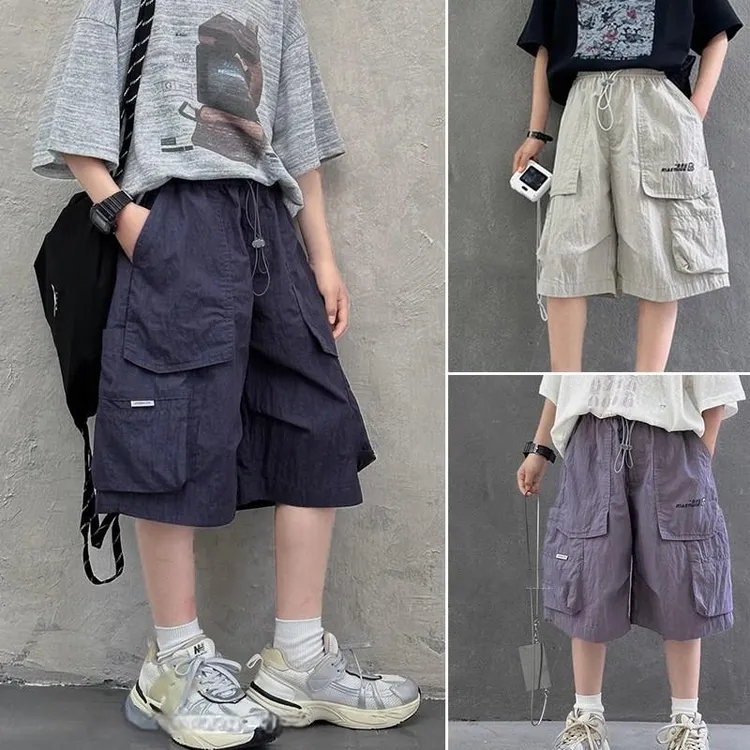 儿童纯棉工装裤2025新款男童夏装裤帅气男孩休闲裤五分裤潮CS903