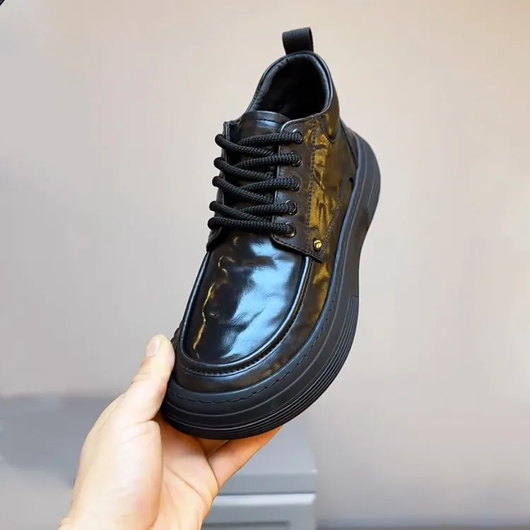 真皮高帮鞋男2025新款冬季加绒保暖休闲皮鞋软底棉鞋男士中帮男鞋商品图