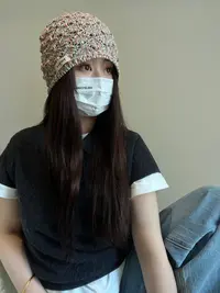 彩色纱线韩版复古镂空针织帽子女秋冬新款百搭显脸小包头冷帽