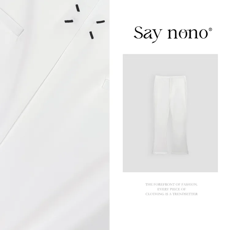 懒猫nono│Saynono 夏季薄款时尚高腰休闲气质百搭通勤裤H06036X