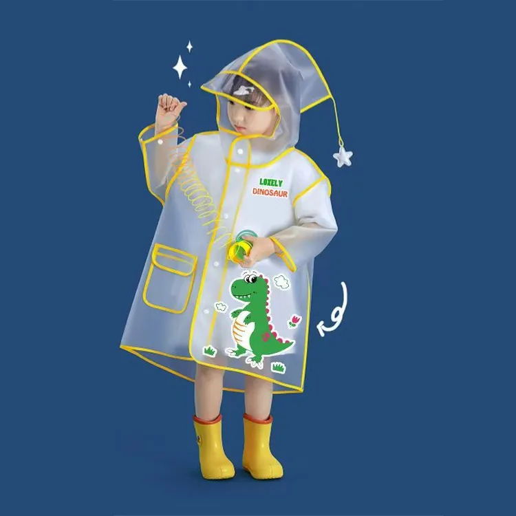 儿童雨衣小童雨天雨衣防水雨披大帽檐幼儿园宝宝雨衣可爱卡通雨披