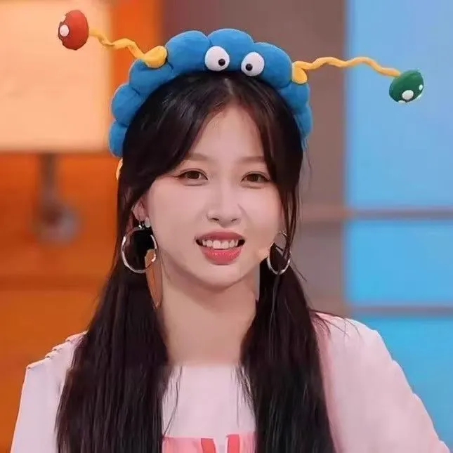 可爱扭扭棒大眼洗脸发箍女蓝色发箍2025新款搞怪发卡头箍发饰