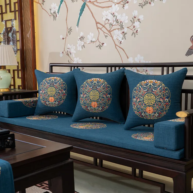 新中式红木沙发坐垫实木家具沙发垫沙发套罩罗汉床垫子坐垫定制