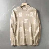 柔软亲肤+精美小熊！品牌撤柜秋冬圆领针织衫休闲套头毛衣打底衫