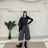 挂脖格子小众上衣