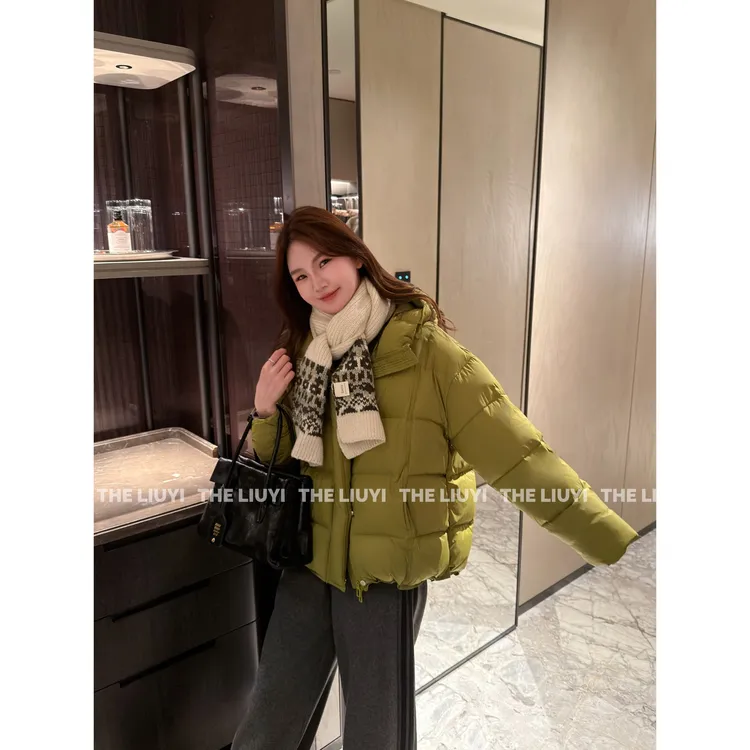 【LIUYI】寒冬鹅~90白鹅绒连帽双拉链御寒羽绒服51204B8