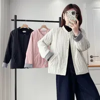 秋季新款韩版格子袖口时尚胖mm百搭气质休闲宽松显瘦夹克外套544