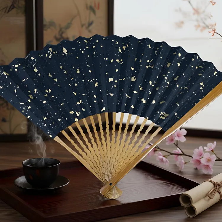 【许小龍】老料玉竹三合青 龙鳞翻楞 文玩折扇 苏工折扇非遗技艺