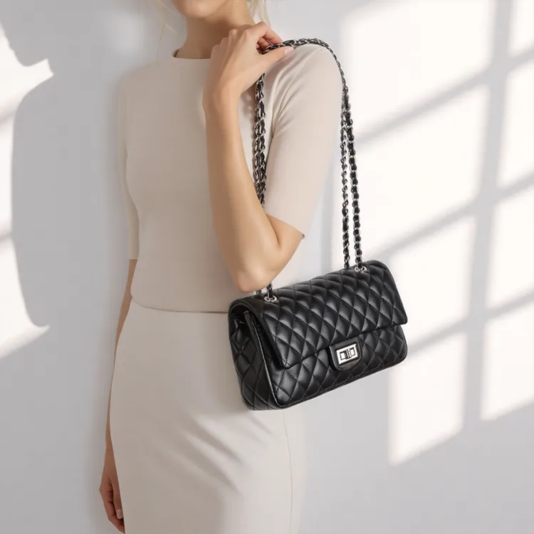 高级感包包女小香风CF时尚菱格链条包时尚潮流百搭单肩斜挎女士包