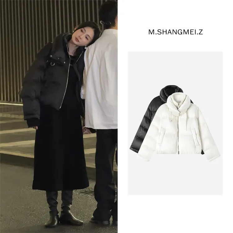 M.SHANGMEI.Z/沐熙【丝绒珍珠】美大哥保暖轻柔白鹅绒羽绒服X103117