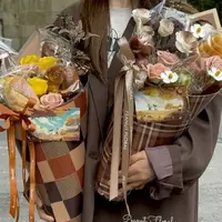 【绿萝】秋冬美拉德一体式定型片鲜花花束包装资材