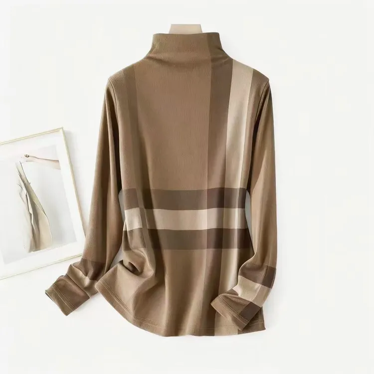 美拉德色系-半高领德绒打底衫 舒适软糯弹力亲肤打底两色