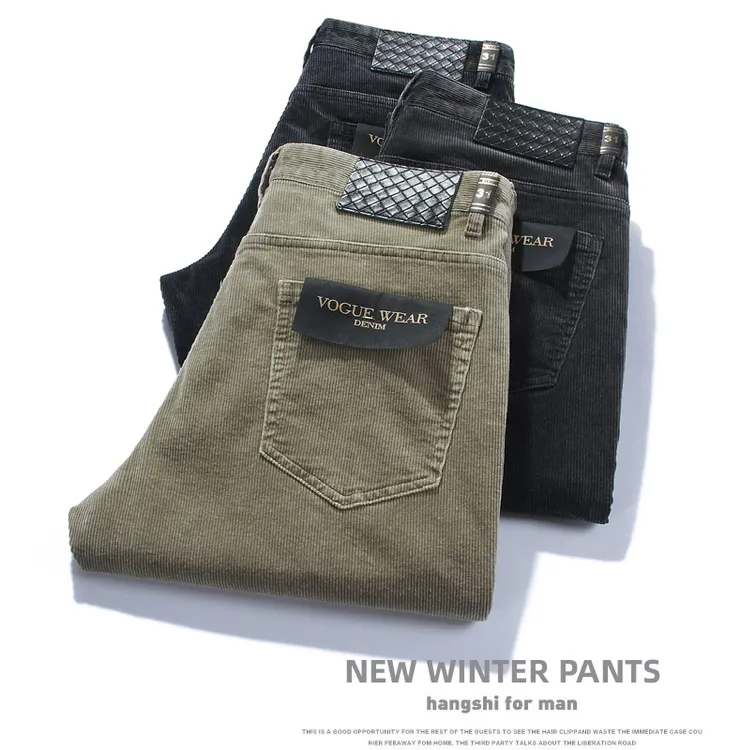 FANCBUDY/范希巴迪秋冬厚款灯芯绒休闲裤条绒商务休闲纯棉直筒裤