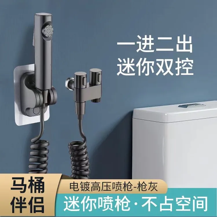 迷你双控马桶伴侣喷枪水龙头冲洗器喷头厕所卫生间水枪妇洗器高压