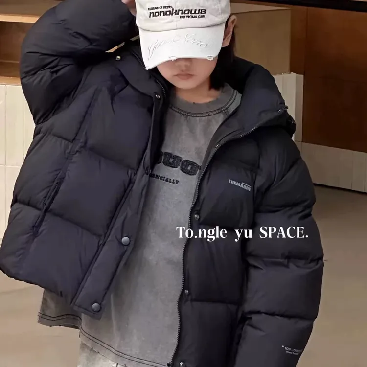 〈丁丁优选〉2905冬新款男女童韩版连帽羽绒服90白鸭绒中大童羽绒服