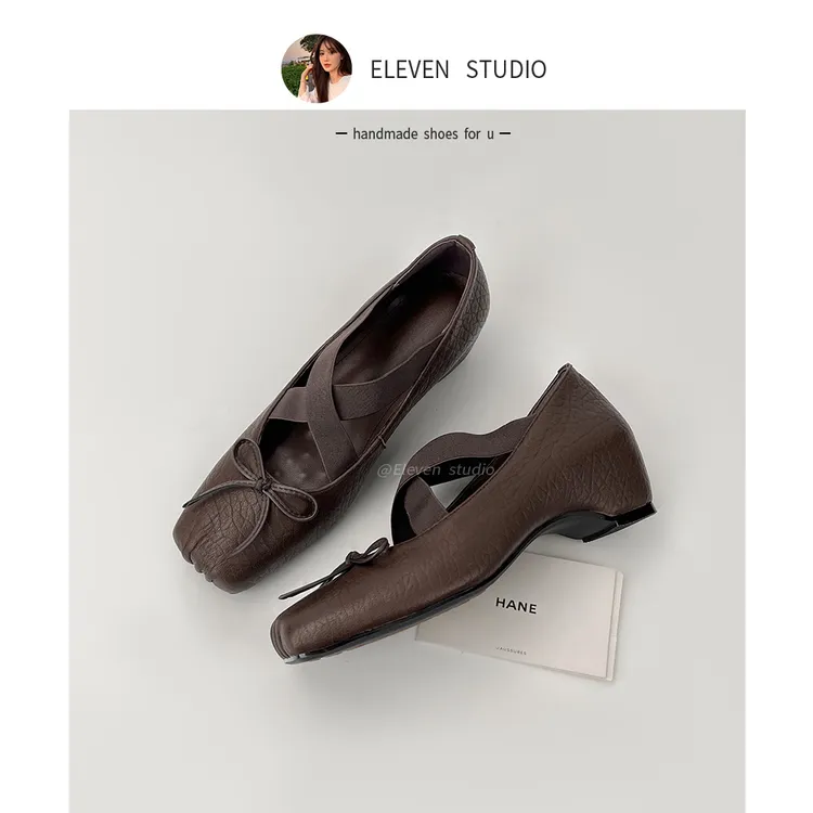 【王11】法式小众蝴蝶结玛丽珍鞋晚晚风女 5CM/洛岛