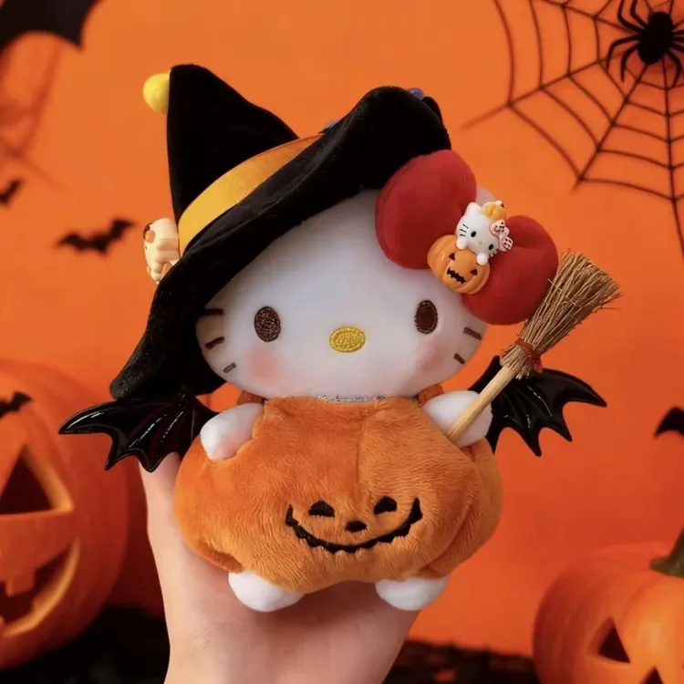 【宝贝】HelloKitty包挂件万圣节南瓜套装毛绒公仔玩偶钥匙扣挂饰节