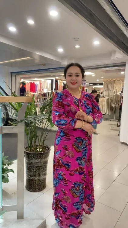 网红印花中长裙夏季长裙A字裙红色时尚系带裙子女装连衣裙