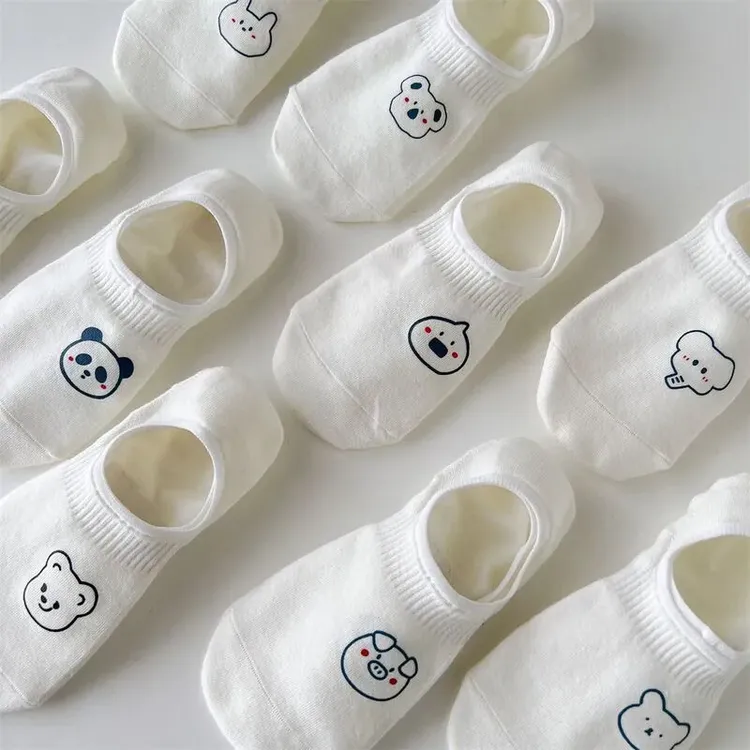 白色袜子女船袜浅口隐形防滑不掉跟夏季薄款潮短袜女青年简约