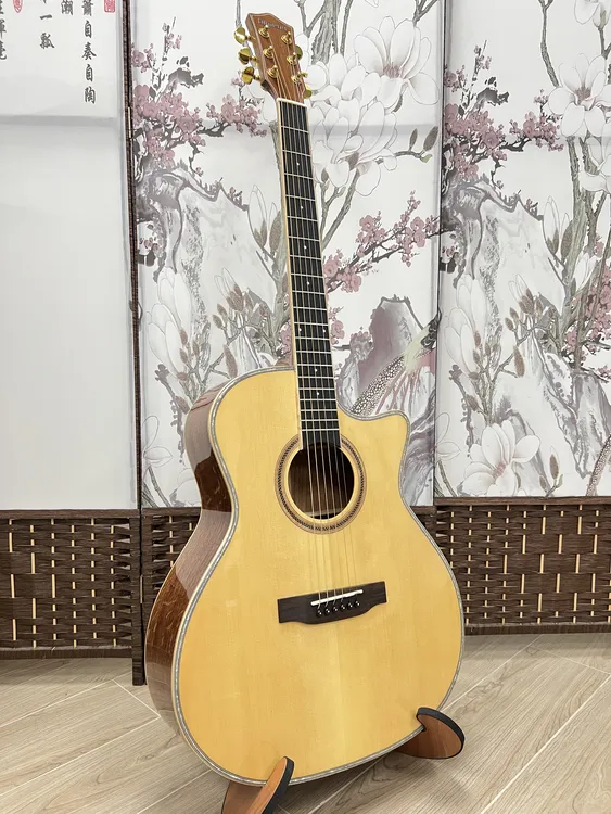 41寸高端民谣吉他全单初学进阶带全套配件教学