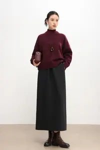 【天花板系列】「朝暮」Chao细美利奴羊毛远红外发热松紧腰云朵半身裙