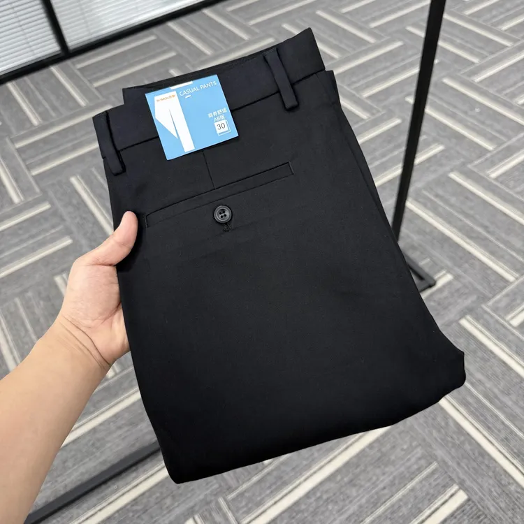 040罗春秋男商务休闲裤长裤秋冬裤子四面弹直筒男裤