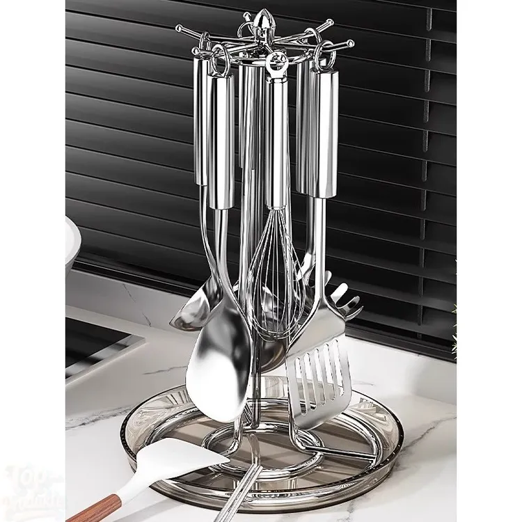 2025年新款德国高端不锈钢厨具套组家用厨房炒菜锅铲汤勺全家用木