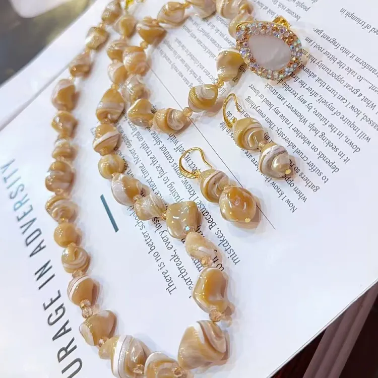 铜石英石项链 女21cm(含)-50cm(含)民族风项链SADAP YURUXLUK