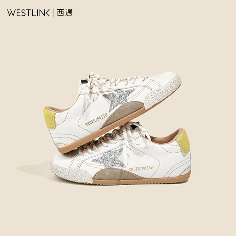 Westlink/西遇星星德训鞋女款爆款2025新款秋季内增高百搭板鞋子