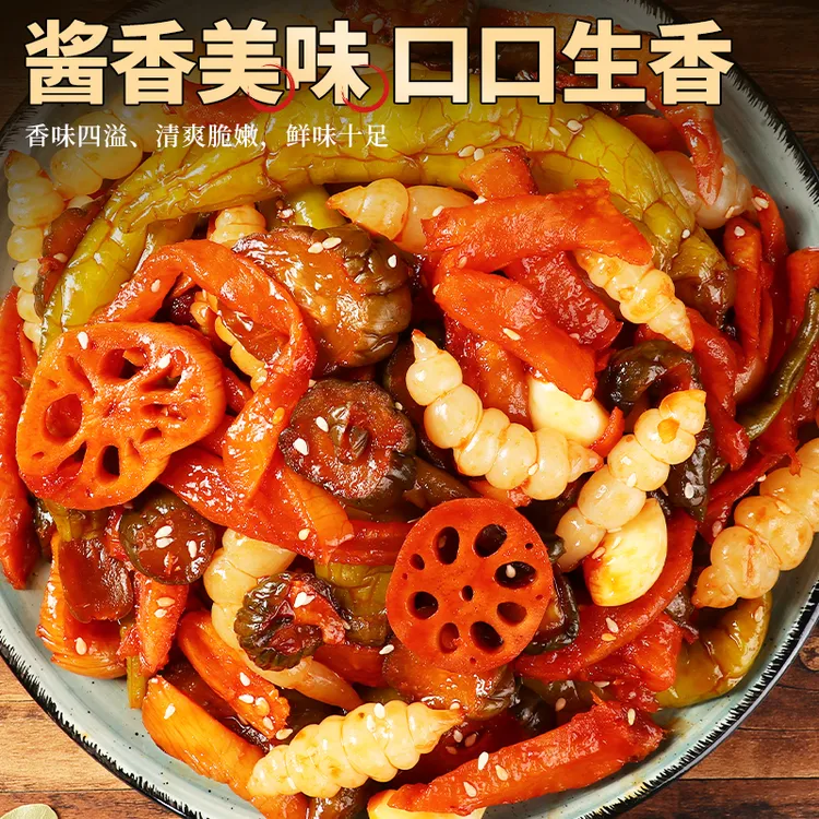 【到手三斤】酱八宝脆嫩酱菜香脆八宝萝卜咸菜黄瓜条腌制开胃下饭X商品图