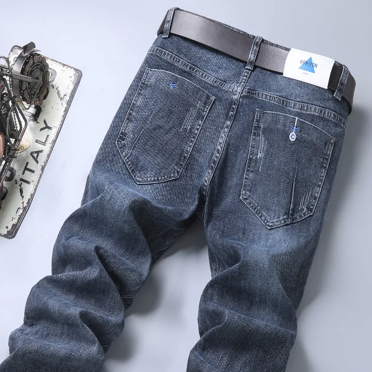 男士牛仔裤修身小脚2025新款夏季长裤子韩版潮流潮牌休闲弹力春秋