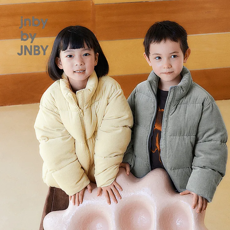 [灯芯绒]新款江南布衣童装H型立领短款羽绒服24冬男女童1O0C11000
