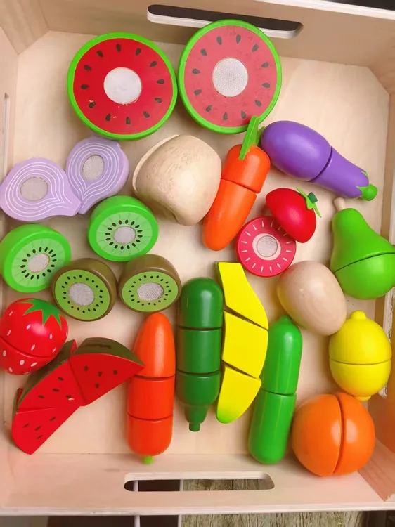 自选水果切切乐魔术贴微瑕款木制过家家玩具单拍儿童益智玩具