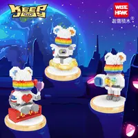 宇航员颗粒方块积木摆件太空人拼装玩具礼物送人2719