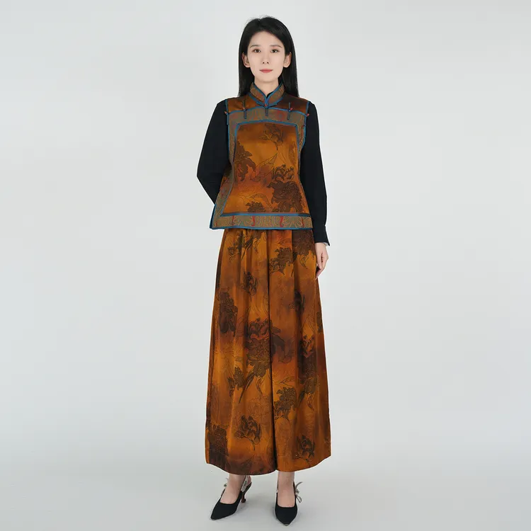 【高定系列】浒城古娘国风刺绣宽松百搭女套装WH0500612+WH0500613