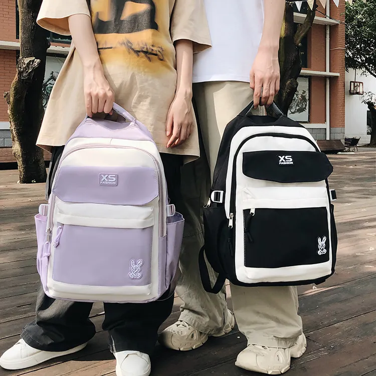 牛津布背包小学生女学生双肩包高中韩版休闲旅游书包学院风