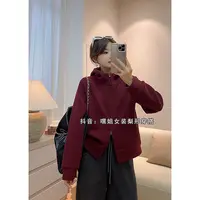 【腰骨帽衫】韩版立体经线双拉链连帽卫衣宽松百搭休闲显瘦外套女