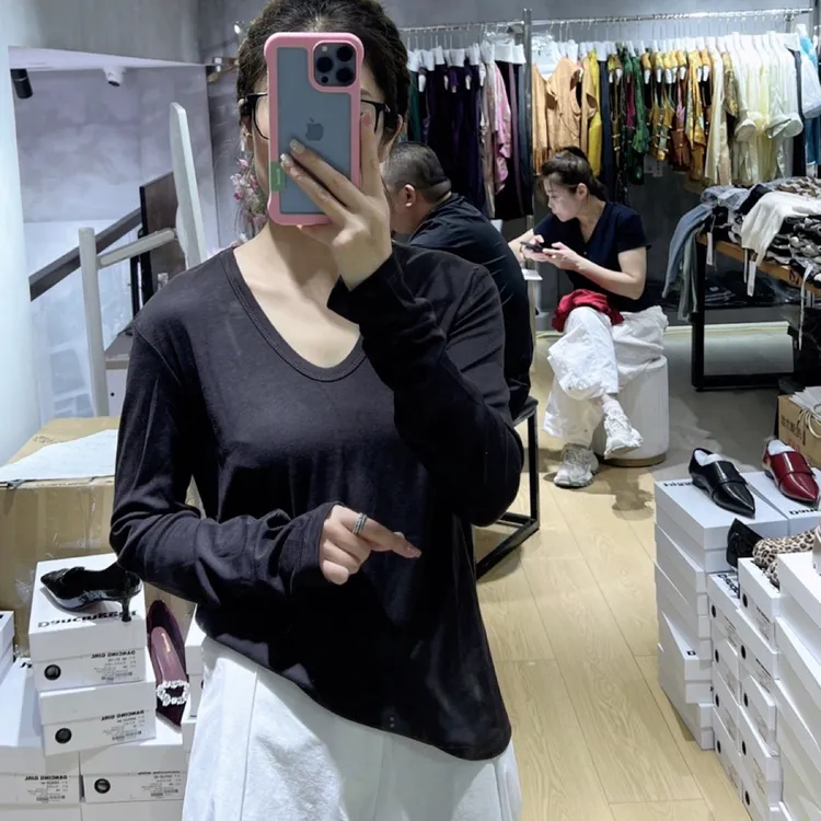 女士436724新款U领薄款长袖丹姐推荐