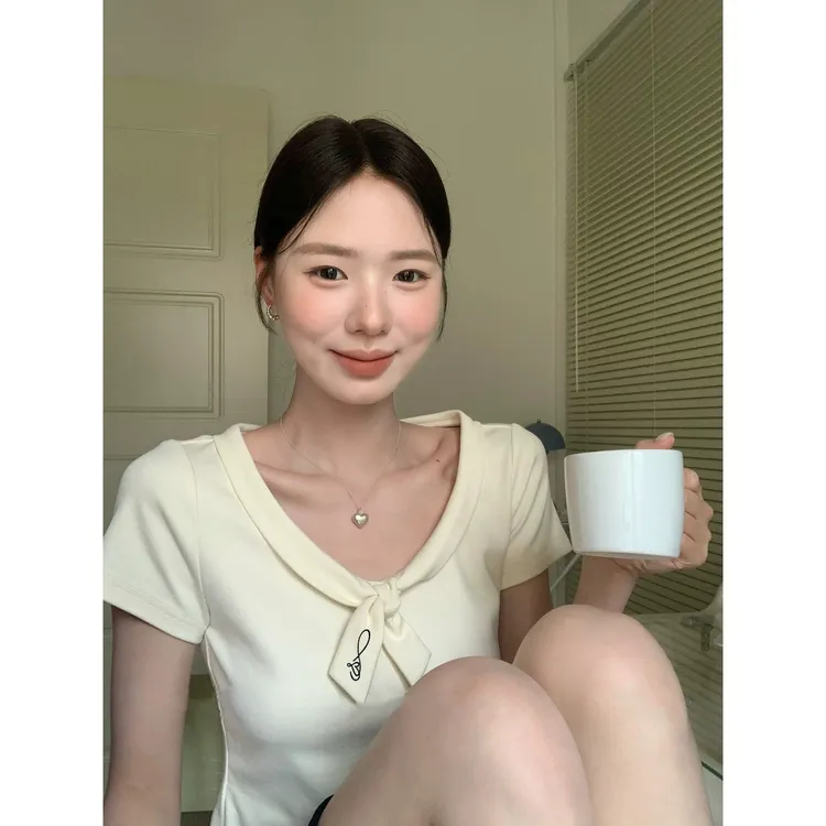 【小巧定制】XQ2566夏季新款显瘦简约设计感百搭上衣