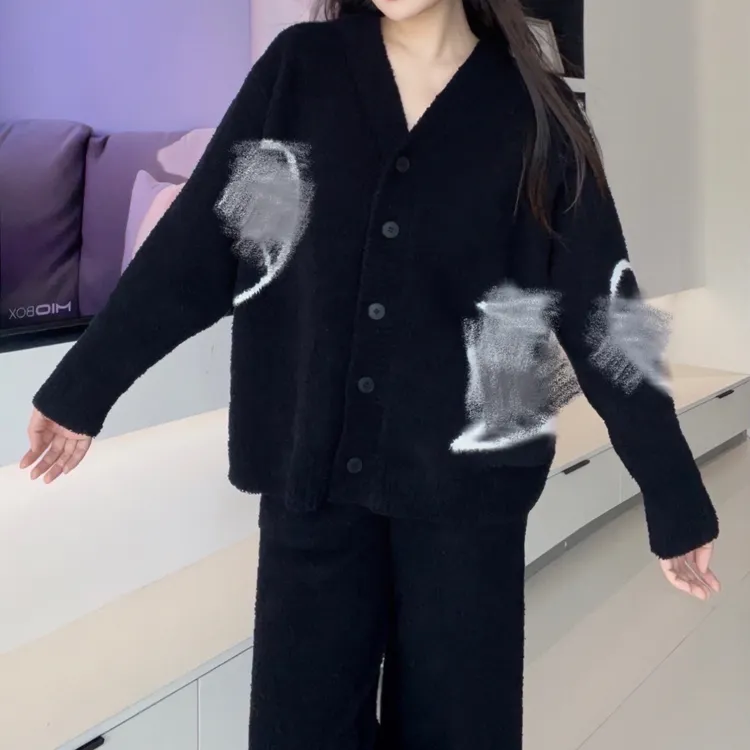 可外穿家居服女秋冬新款时尚宽松开衫洋气保暖软绵绵套装睡衣