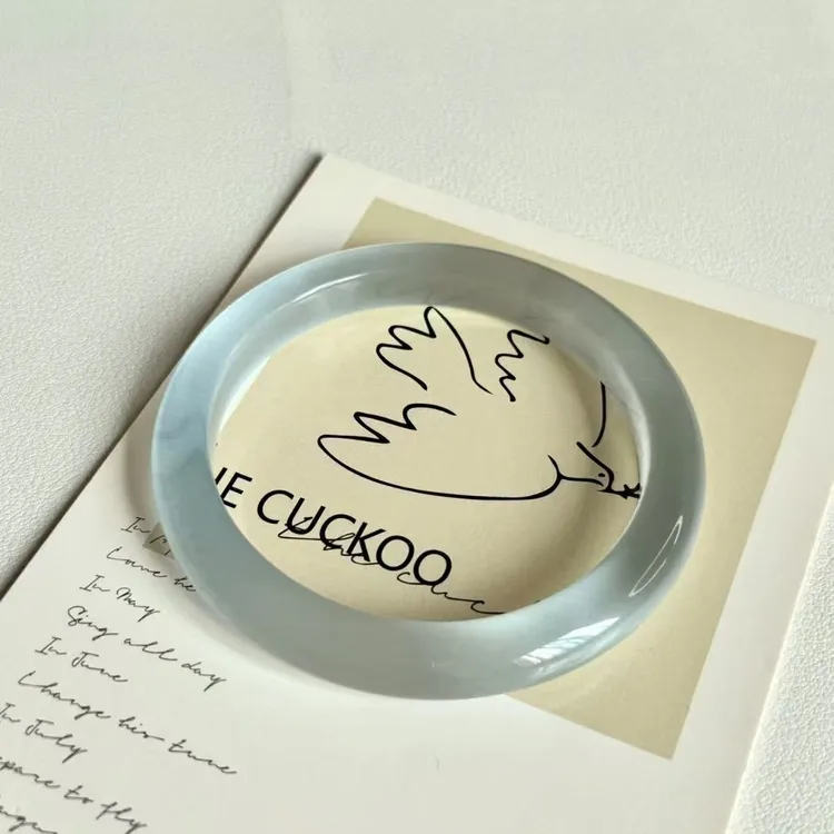 精品猫眼石手镯 白月光手镯女款高冰种玉镯小众饰品美人镯