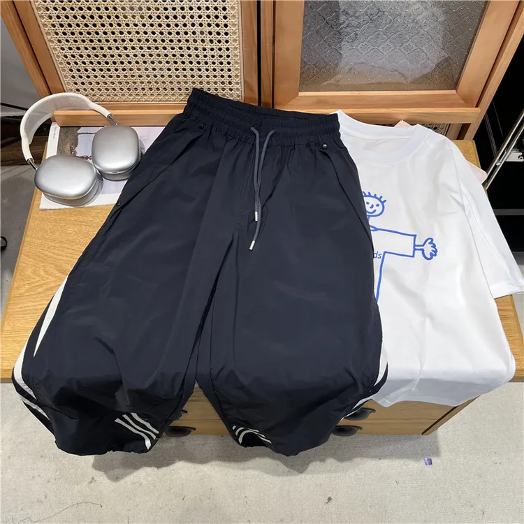 吴小越W1310男童三条杠散兵裤子儿童运动户外长裤男孩休闲运动裤