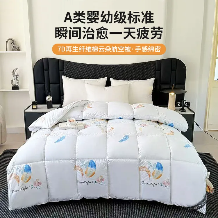 DEESHQIAO/德桥7D云朵再生雨丝纤维柔赛丝秋冬保暖被双面款保暖被
